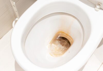 how to clean toilet stains