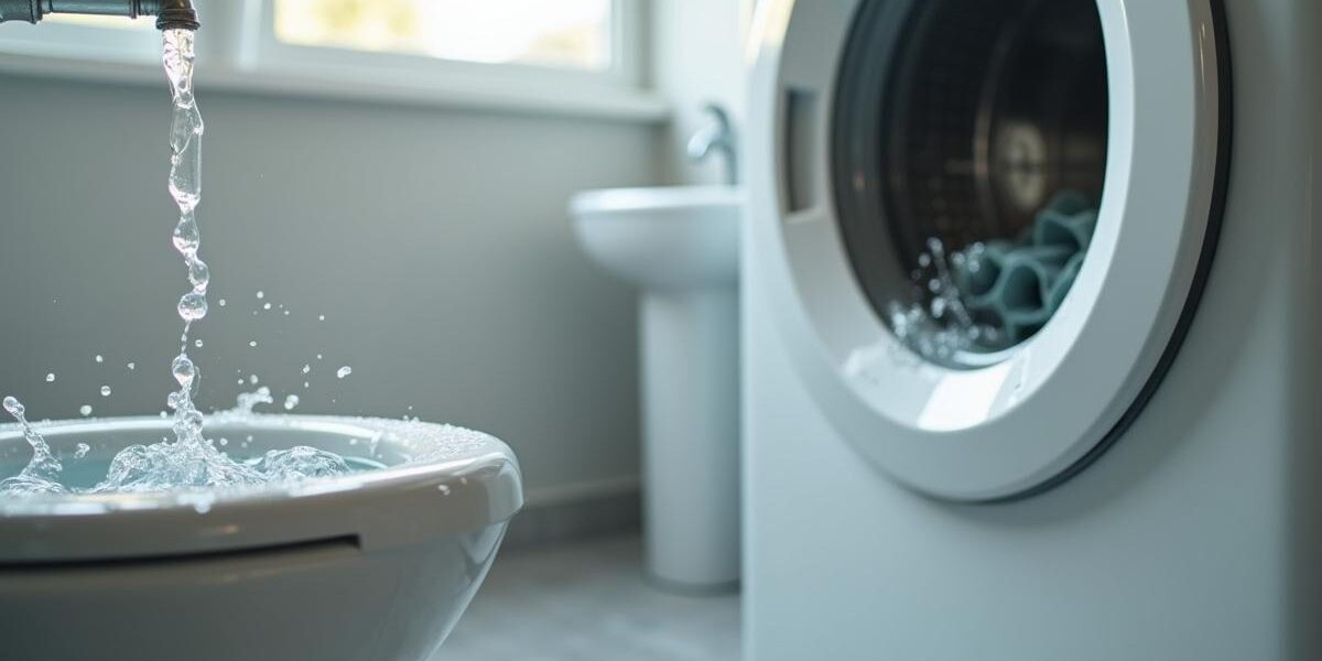toilet gurgles when washer drains
