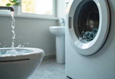 toilet gurgles when washer drains