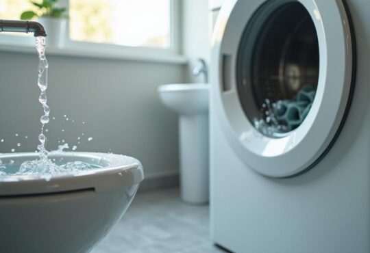 toilet gurgles when washer drains