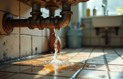 sink pipe leaking water