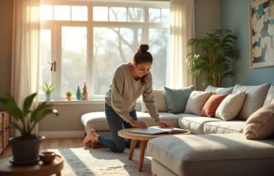 homeowner completing end of year projects for refreshed living space