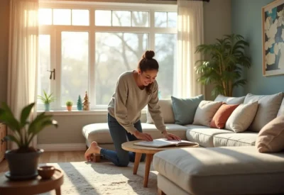 homeowner completing end of year projects for refreshed living space