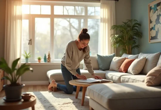 homeowner completing end of year projects for refreshed living space